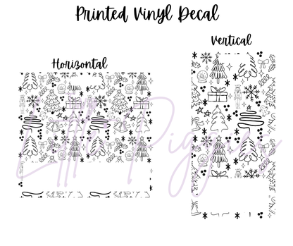 Printed Vinyl - Sassy Exclusive - Christmas Doodle