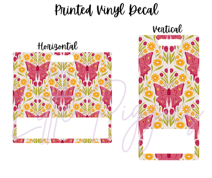 Printed Vinyl - Moths and Tulips