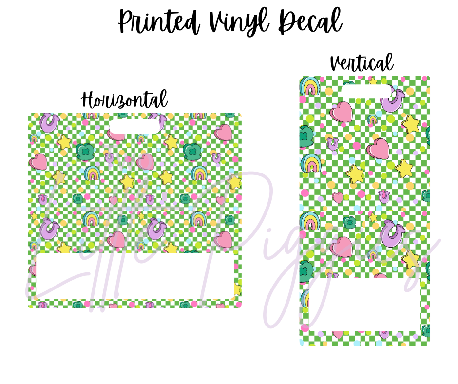 Printed Vinyl - St. Patrick's - Lucky Charms Checkered