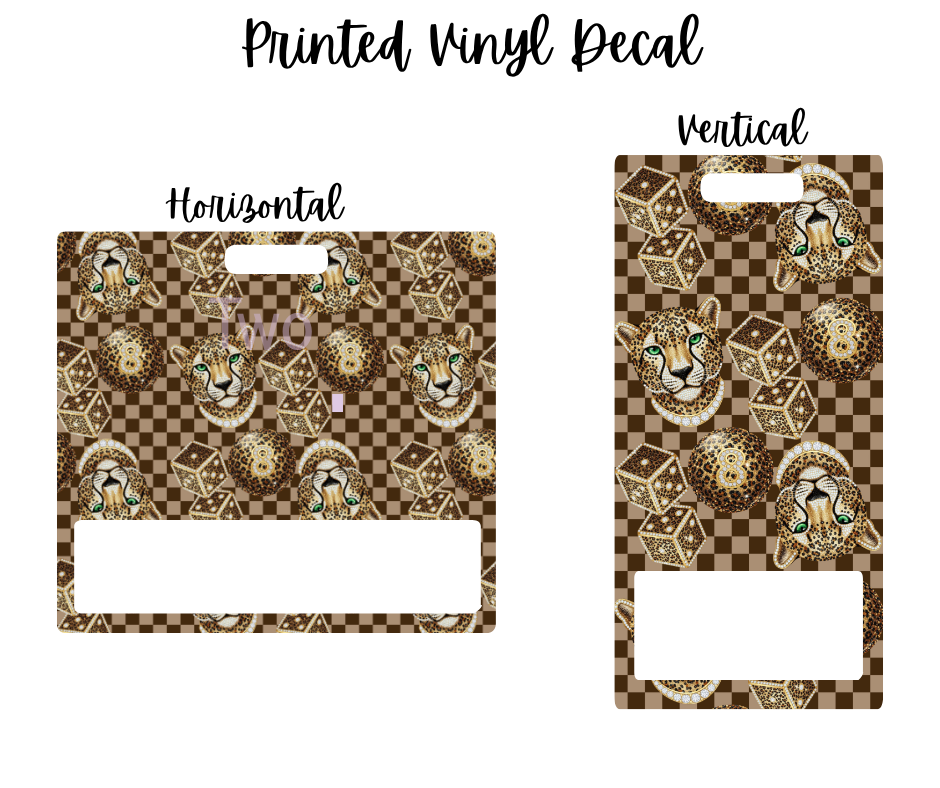 Printed Vinyl - Leopard Dice