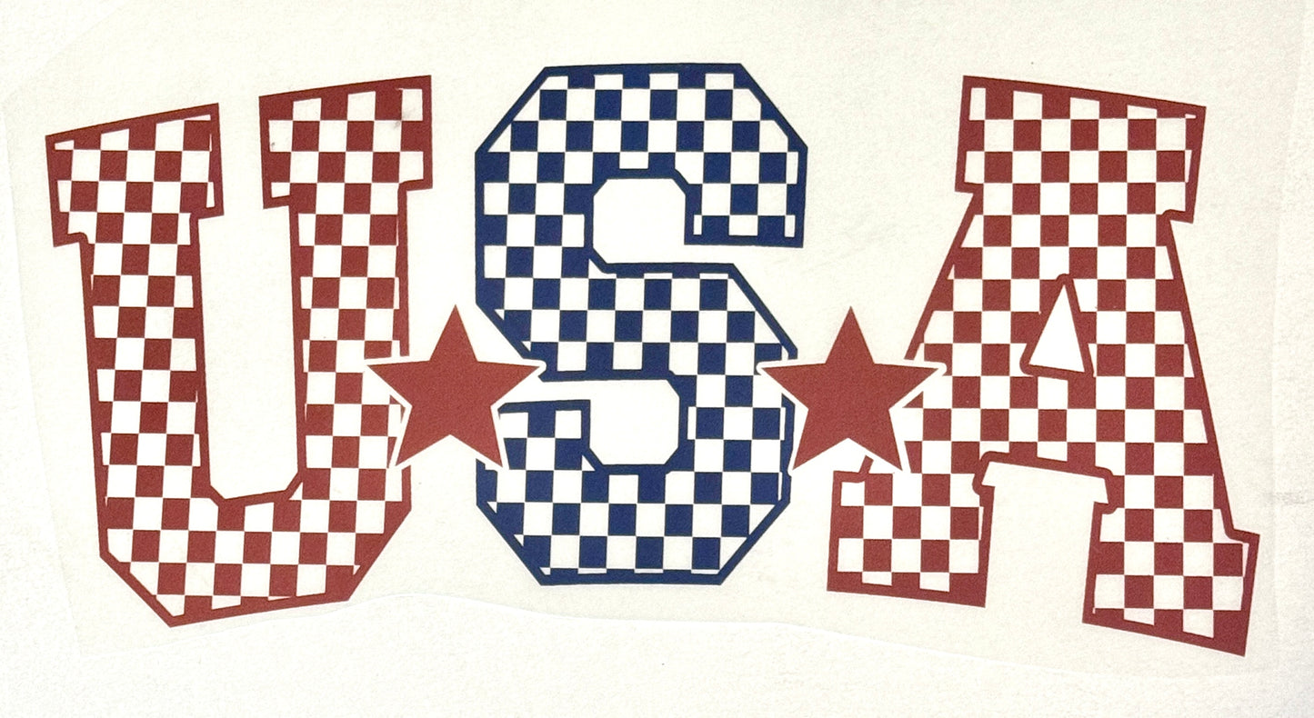 USA Checkered_Color ink transfer