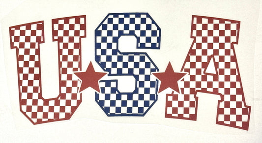 USA Checkered_Color ink transfer