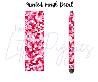 Printed Vinyl - Heart Confetti