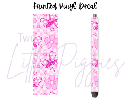 Printed Vinyl - Checkered Girly