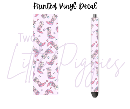 Printed Vinyl - Lover Cowgirl Boot