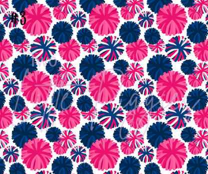 Printed Vinyl - Cheer - Pink and Navy