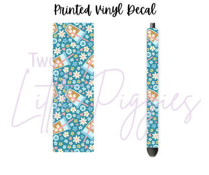 Printed Vinyl - Iced Coffee Floral