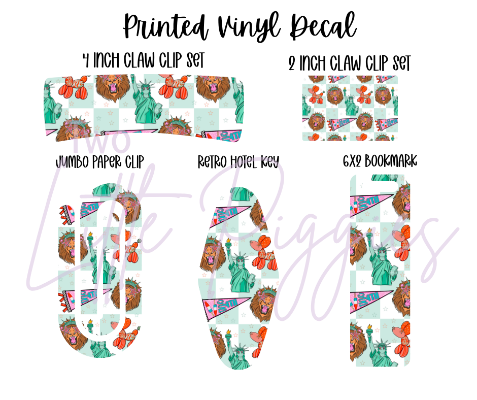 Printed Vinyl - Celebrate the 4th