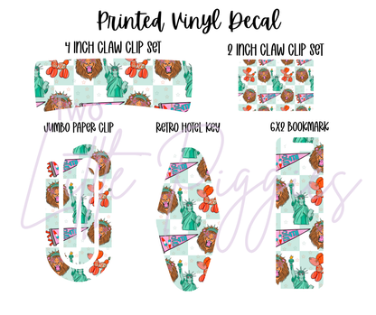 Printed Vinyl - Celebrate the 4th