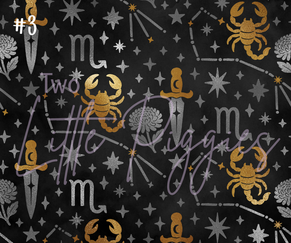 Printed Vinyl - Scorpio - Black and Gold