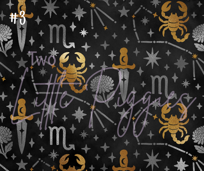 Printed Vinyl - Scorpio - Black and Gold