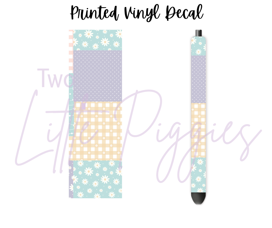 Printed Vinyl - Pastel Patchwork