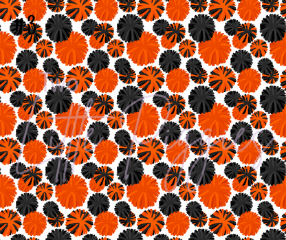 Printed Vinyl - Cheer - Orange and Black