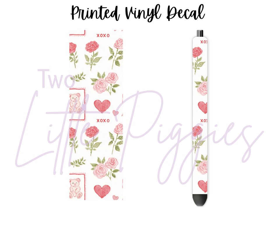 Printed Vinyl - Valentine - Teddy