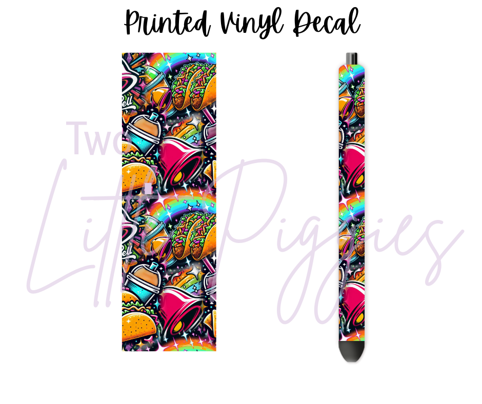Printed Vinyl - Taco Bell Doodle