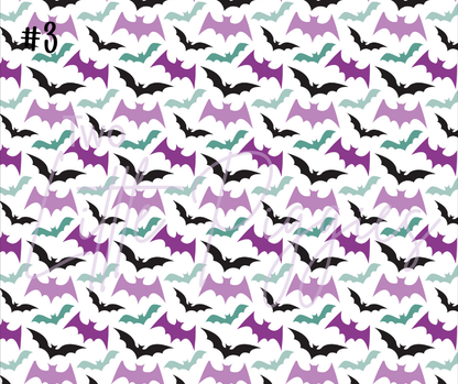 Printed Vinyl - Halloween Teal & Purple Collection