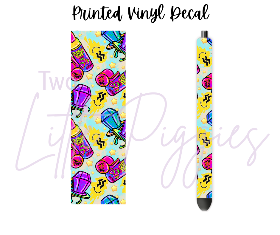 Printed Vinyl - 90's - Push Pops and Ring Pops