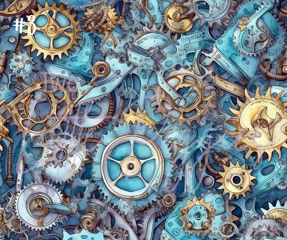 Printed Vinyl - Colorful Steampunk