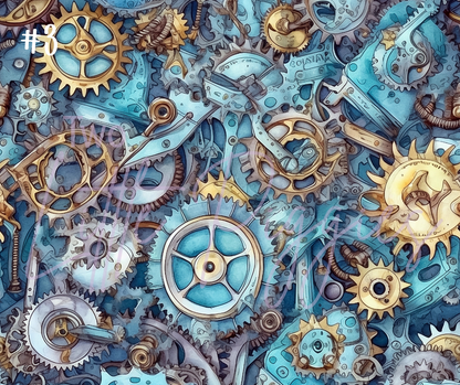 Printed Vinyl - Colorful Steampunk