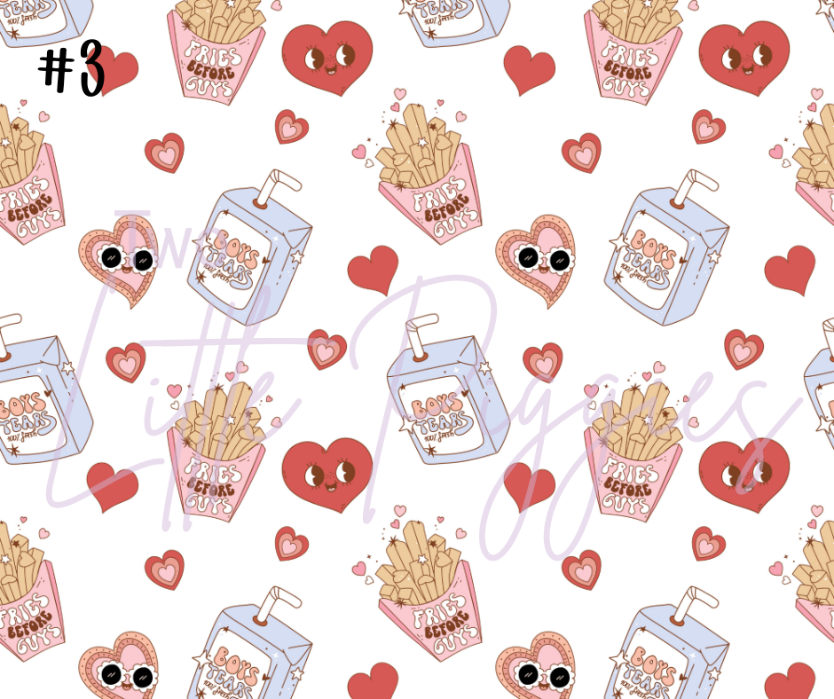 Printed Vinyl - Valentine - Fries Before Guys
