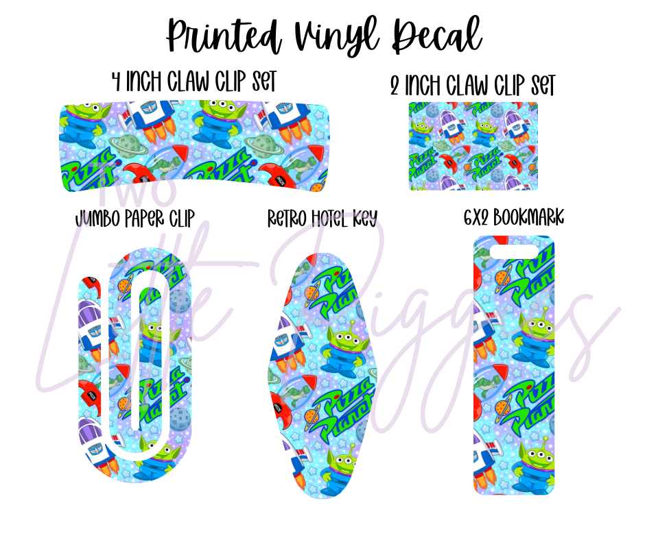 Printed Vinyl - Brushstroke - Pizza Planet