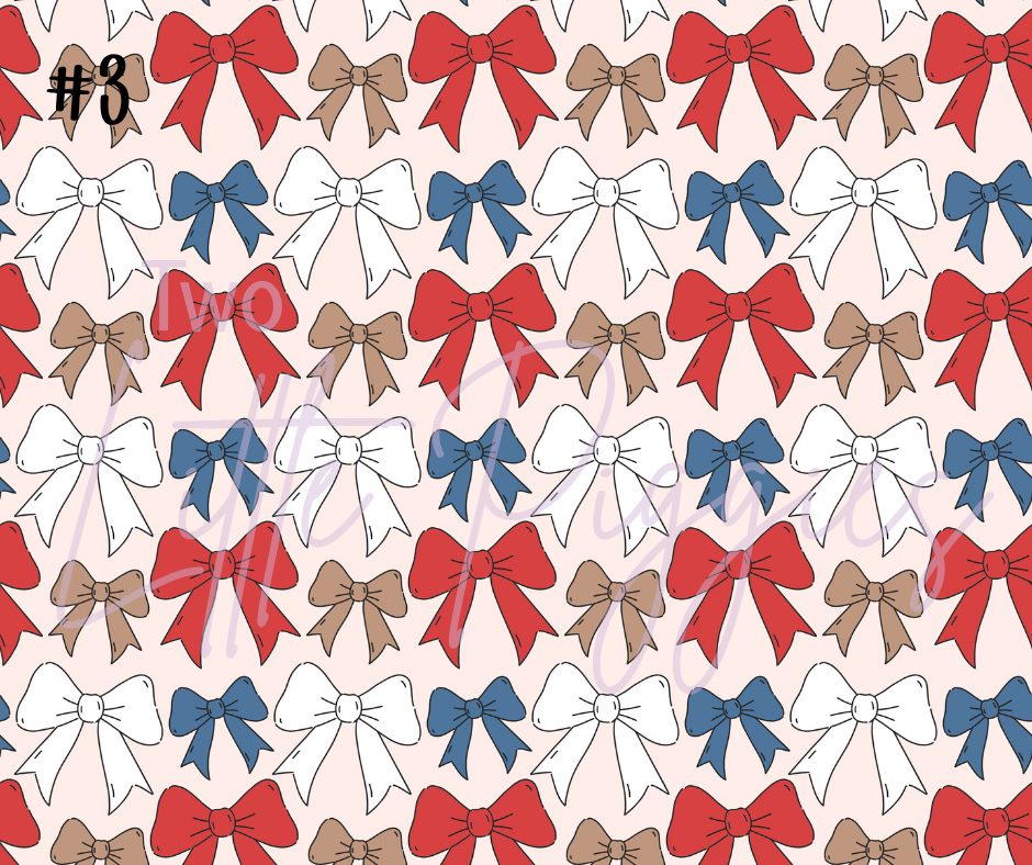 Printed Vinyl - Football and Bows