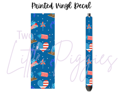 Printed Vinyl - 4th of July -RWB Cowboy Boots
