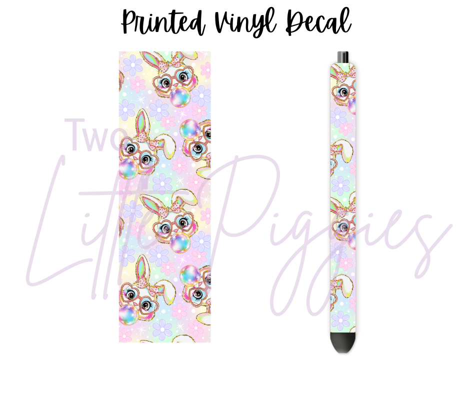 Printed Vinyl - Bubble Gum Bunny