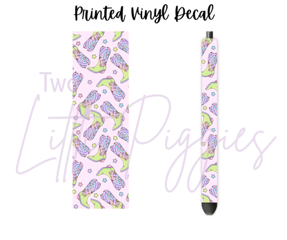 Printed Vinyl - Space Cowgirl Boots
