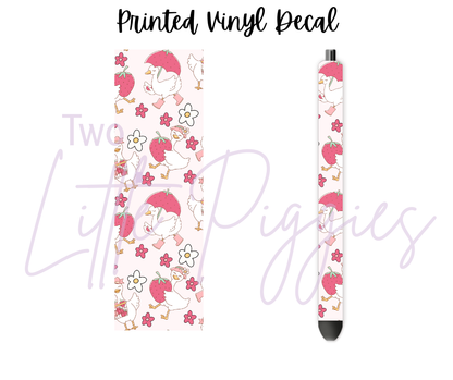 Printed Vinyl -  Strawberry Silly Goose