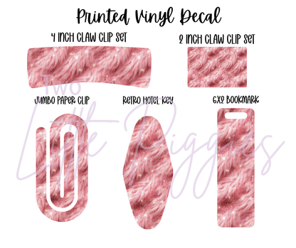 Printed Vinyl - Pink Fur