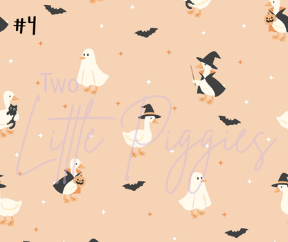 Printed Vinyl - Halloween Spooky Goose - Purple and Orange