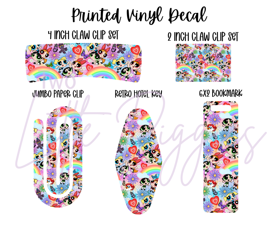 Printed Vinyl - 90's - Powerpuff Girls