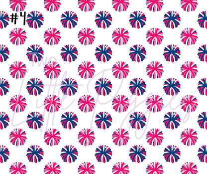 Printed Vinyl - Cheer - Pink and Navy