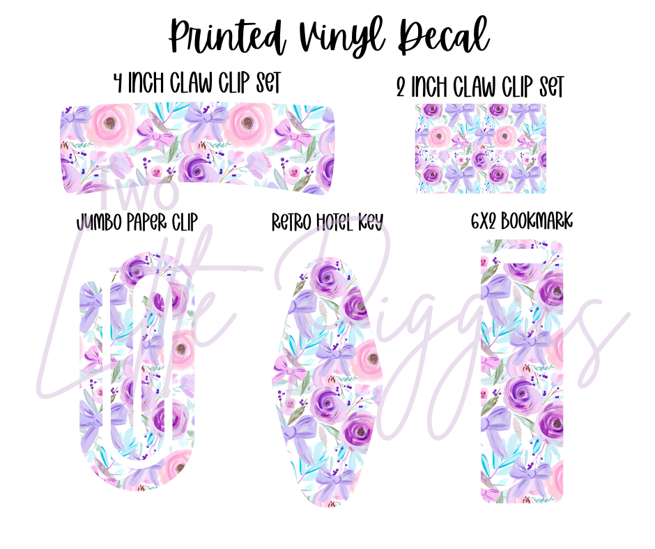 Printed Vinyl - Springtime Flowers and Bows
