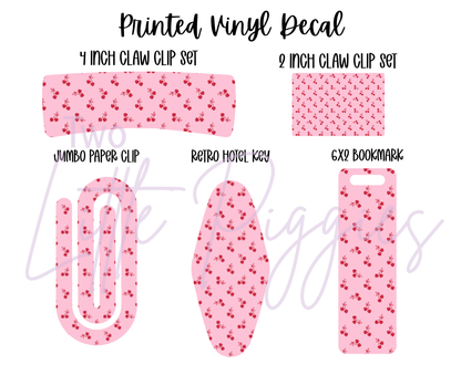 Printed Vinyl - Valentine - Cherry Hearts
