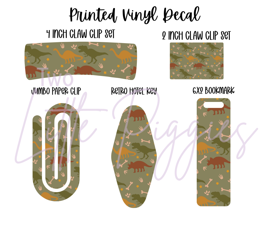 Printed Vinyl - Muted Dinos