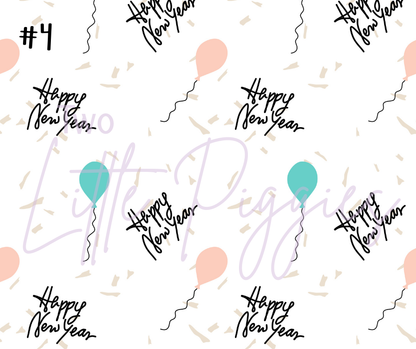 Printed Vinyl - New Year  - Teal