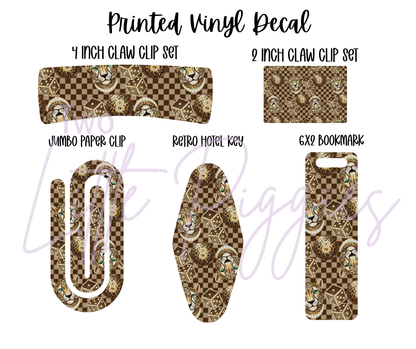 Printed Vinyl - Leopard Dice