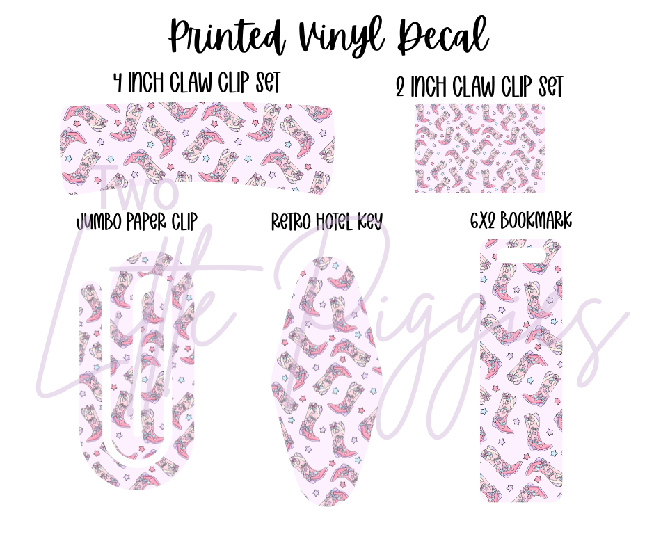Printed Vinyl - Lover Cowgirl Boot