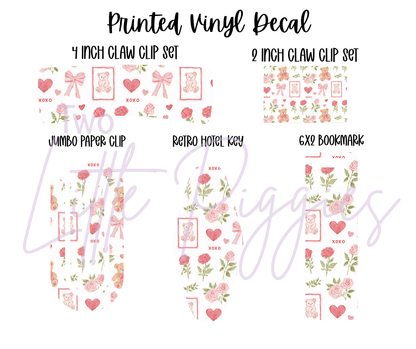 Printed Vinyl - Valentine - Teddy