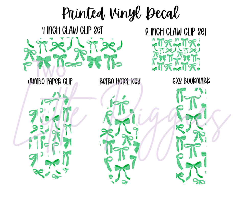 Printed Vinyl - St Patrick's Day Bows