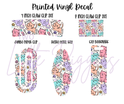Printed Vinyl - Playful Kitty