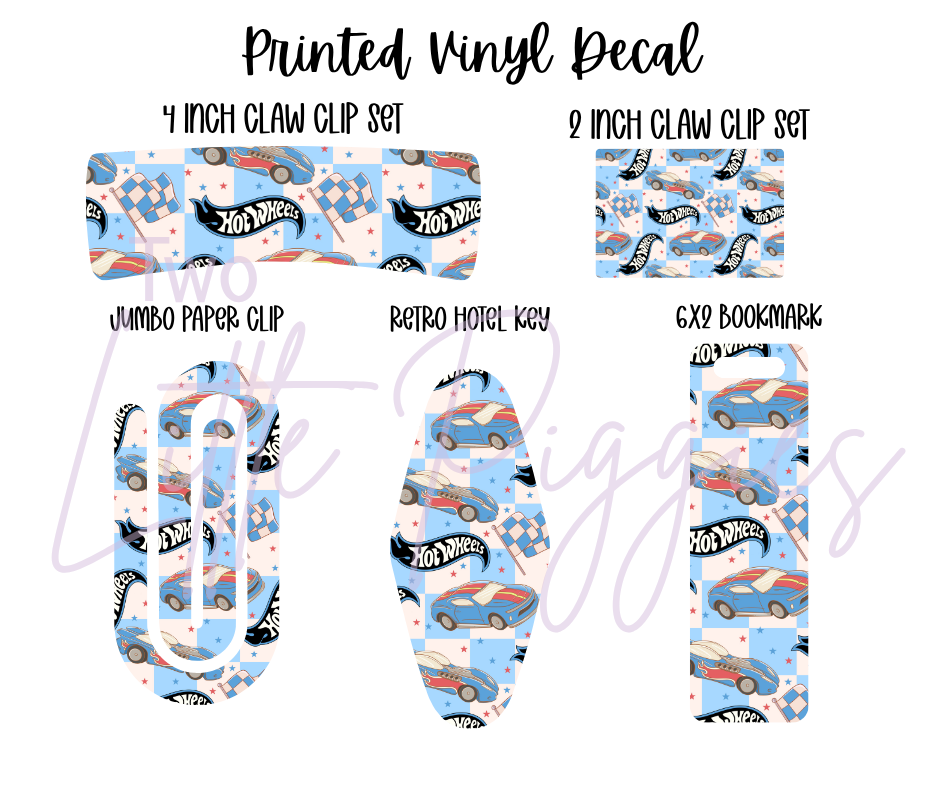Printed Vinyl - Hot Wheels - Blue