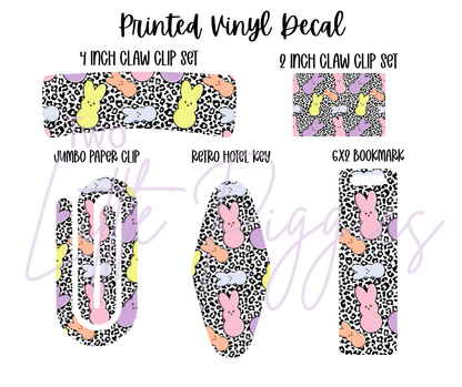 Printed Vinyl - Leopard Bunny Candy