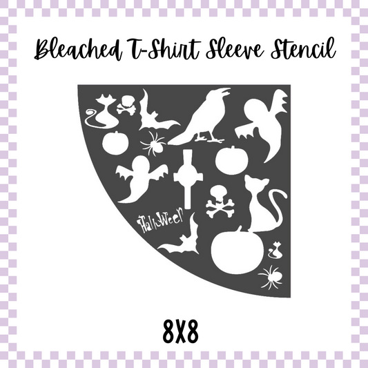 Bleached Tshirt Stencil - Halloween
