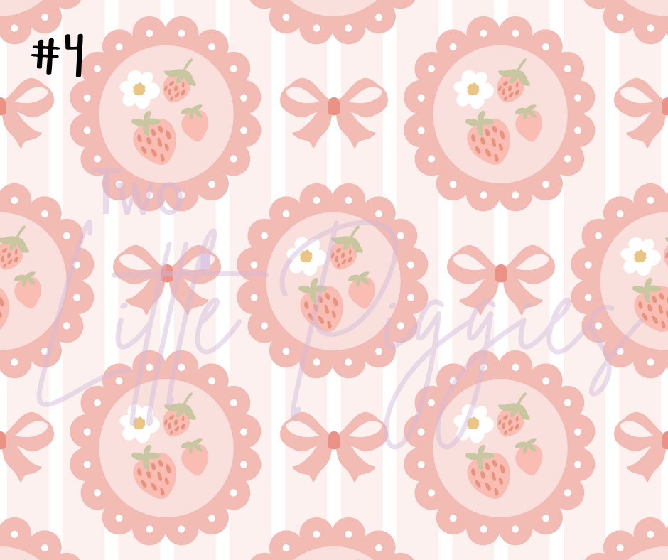 Printed Vinyl - Whimsy Strawberry Collection