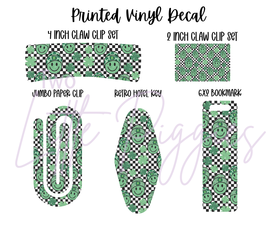 Printed Vinyl - Clover Smiley