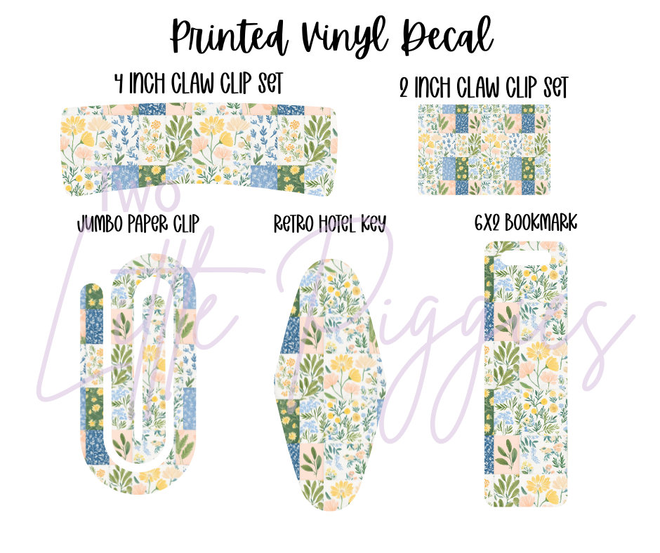 Printed Vinyl - Springtime Patchwork