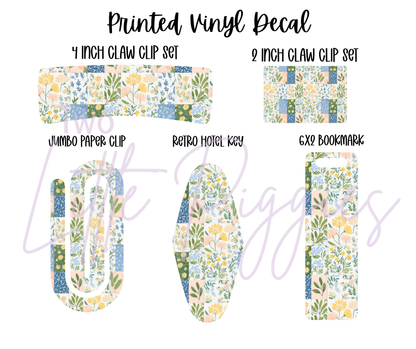 Printed Vinyl - Springtime Patchwork